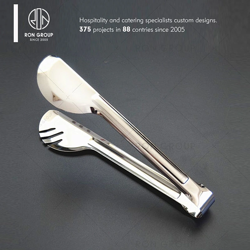 Kitchen Stainless Steel Thickened Tongs Long handle Food Clip