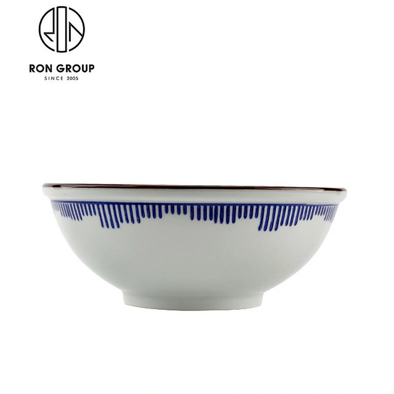 Restaurant Porcelain Round Ramen Noodle Soup Bowl