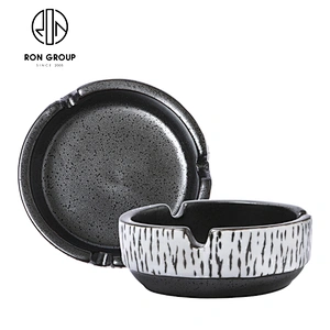 New Design 3.75 Inch Round Ceramic Ashtray For Office And Hotel