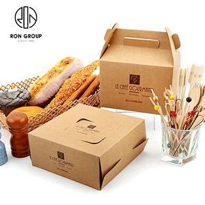 Custom Printed Food Packaging Disposable Flat Sheet Carton Take Away Box
