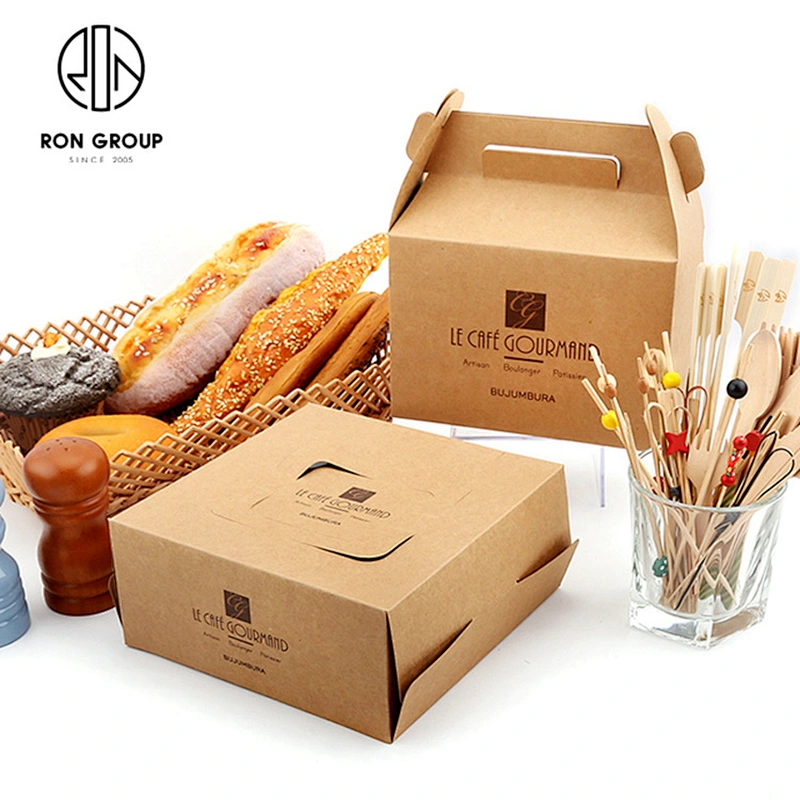 Custom Printed Food Packaging Disposable Flat Sheet Carton Take Away Box