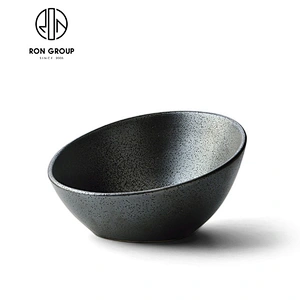 Restaurant 4 Inch Matt Black Ceramic Rice Bowl