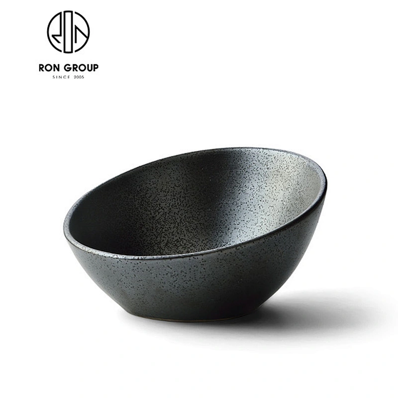 Restaurant 4 Inch Matt Black Ceramic Rice Bowl
