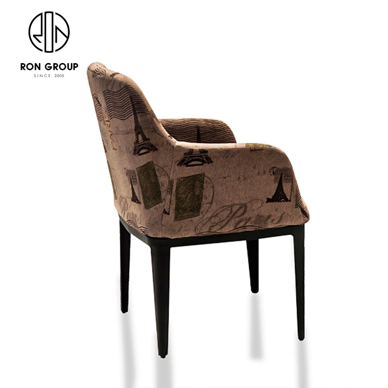 Modern Style Furniture Luxury Dining Room Chair With Painted Metal Leg