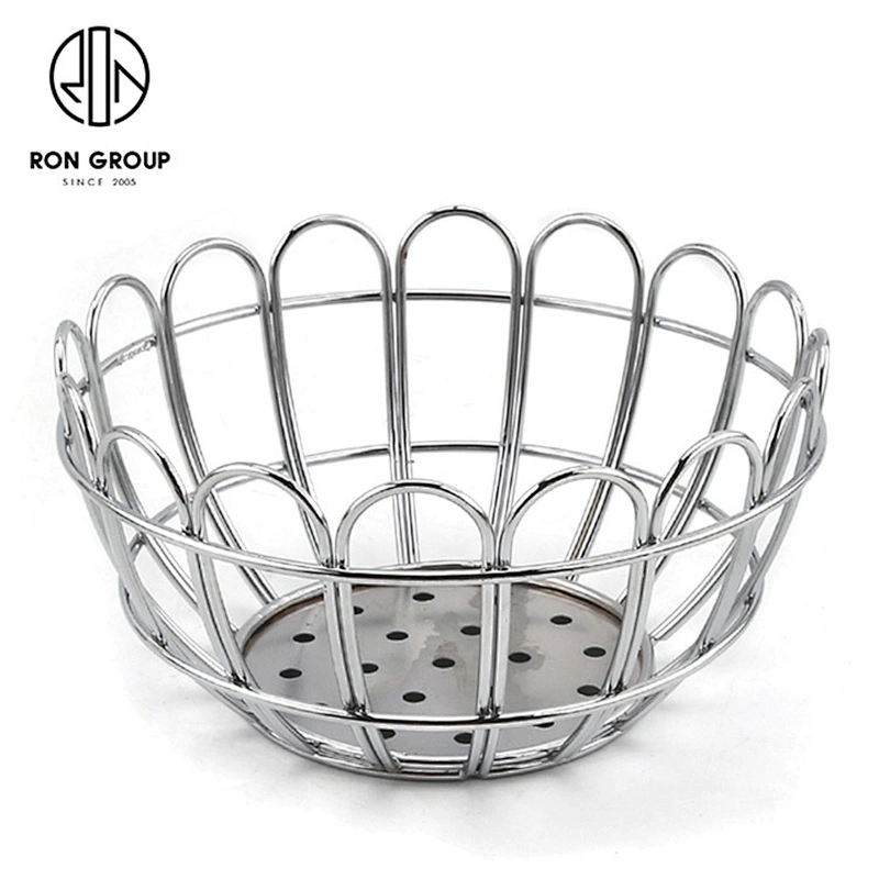 High Quality Metal Iron Wire Restaurant Accessories Electroplate Pumpkin Basket