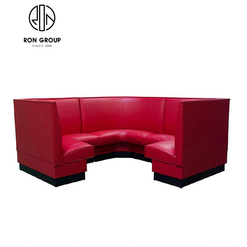 Wholesale Custom Leather Curved Booth Seating