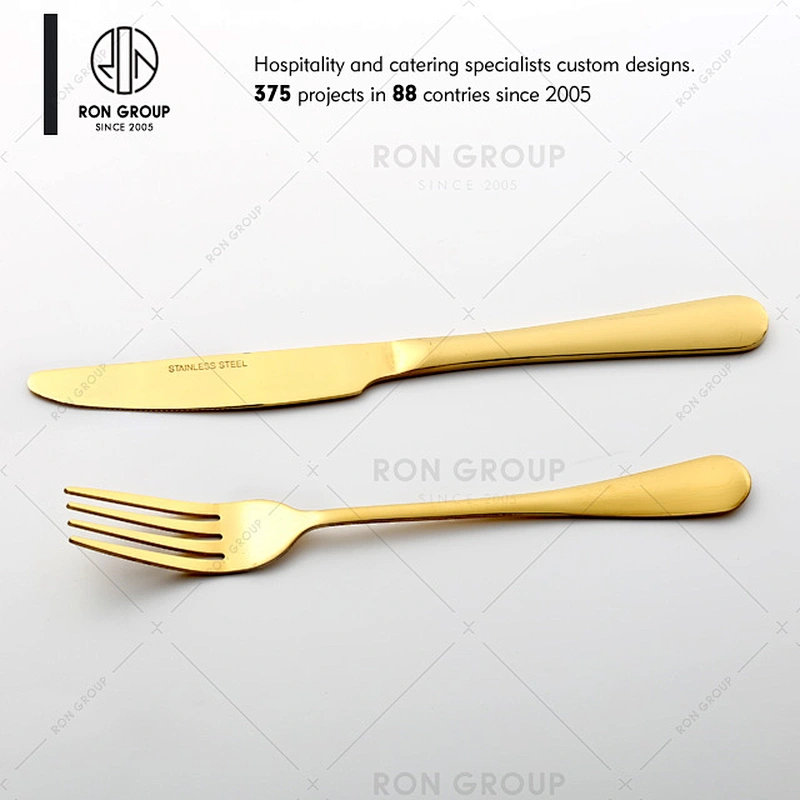 Wholesale Restaurant Hotel Gold Plated Cutlery
