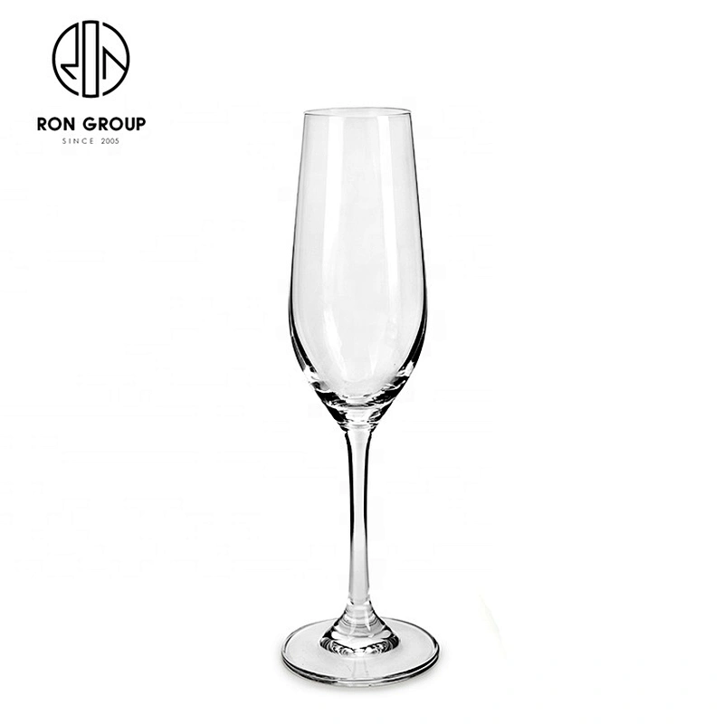 Coffee Shop Eco-friendly Lead Free 235ml Champagne Cup Crystal Stem Flutes Champagne Glass