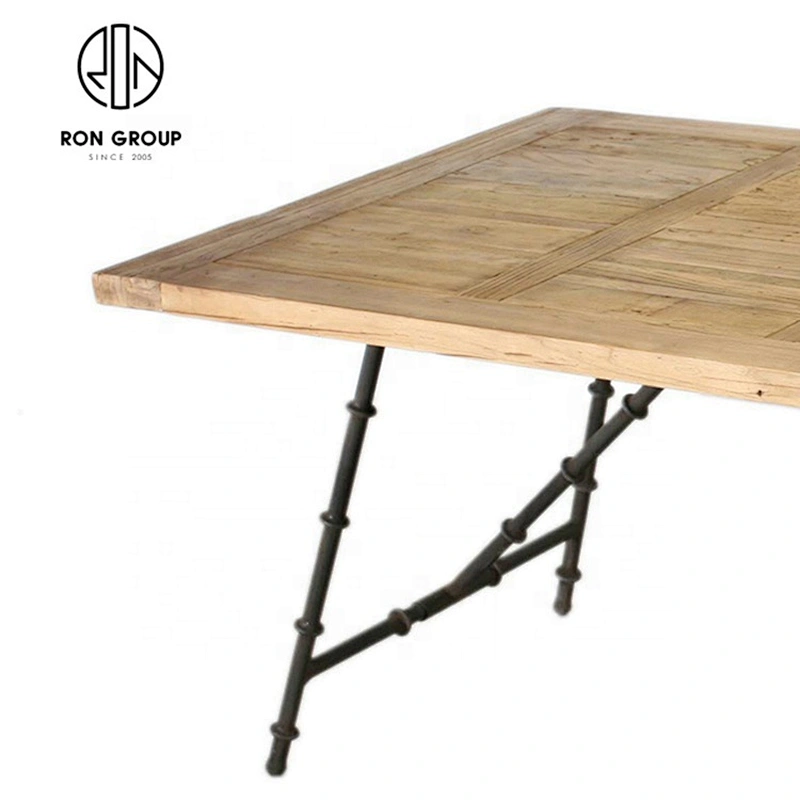 Modern Customized Square Portable Black Feet Parquet Table