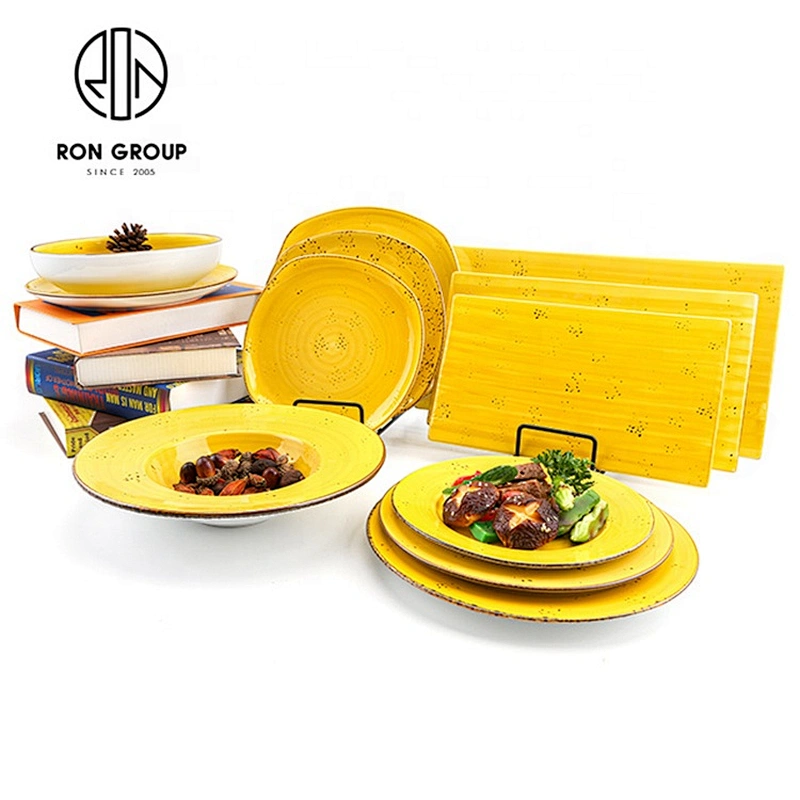Simple Japanese Shallow Round Plate Best Restaurant Dinnerware