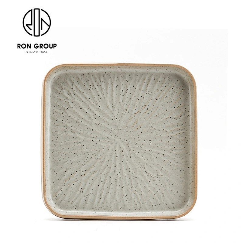 square ceramic plate dining sets for restaurant
