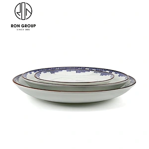 8 inch 12 inch 14 inch Restaurant Round Ceramic Dinner Plate Set