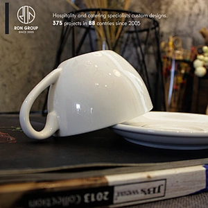 High Quality Modern Customized Coffee Shop White Ceramic Coffee Mug