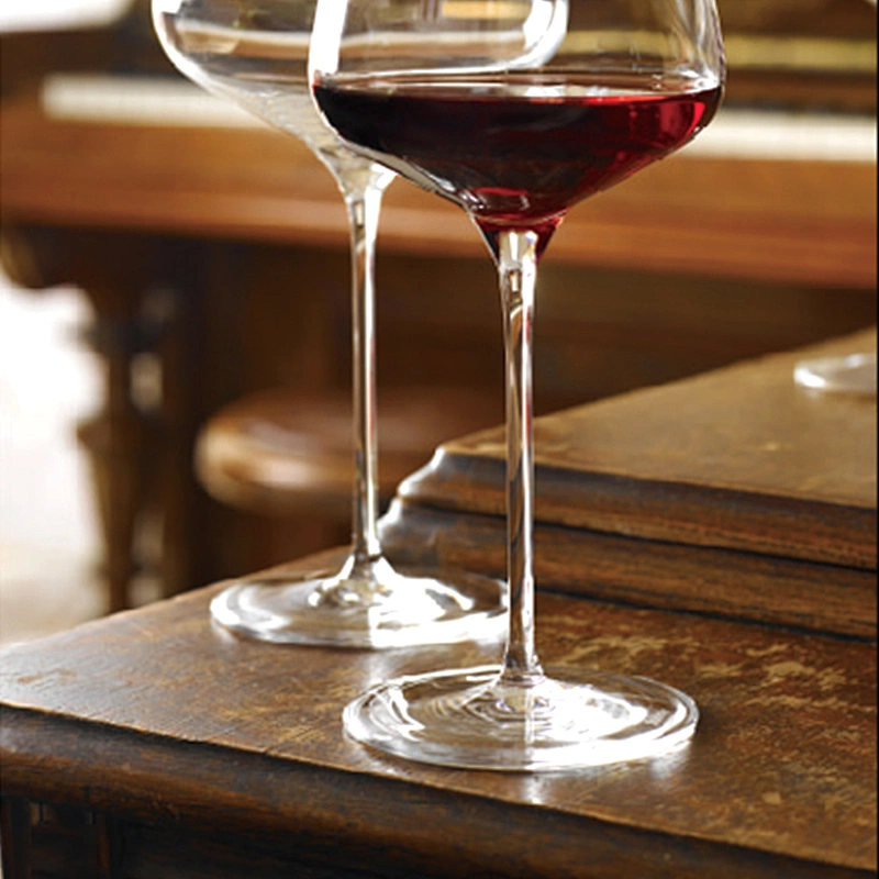 Wholesale Large 710ML Transparent Crystal Burgundy Wine Glass For Restaurant