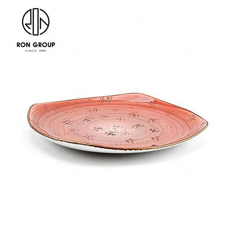 High Quality Indian Red Colored Shallow Square Dinner Plates