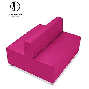 Restaurant Coffee Shop Furniture Double Seat Leather Sofa