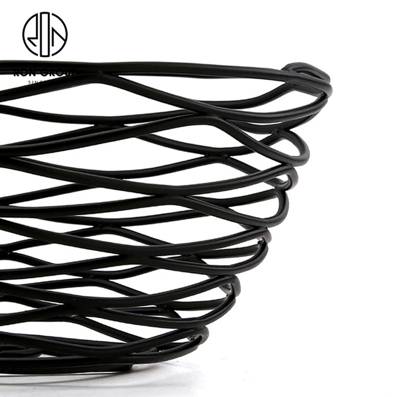 High Quality Kitchen Accessories Round Black Small Size Bread Basket