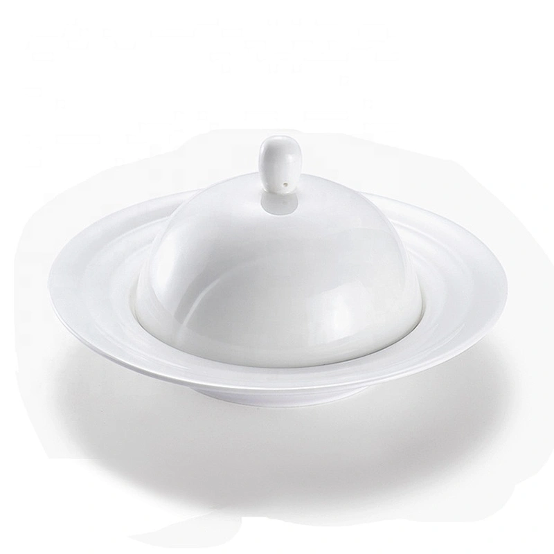 2020 New Coming Restaurant 9'' Ceramic White Soup Bowl Bottom Chassis