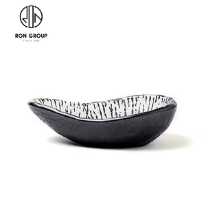 Modern Design Ceramic Fruit Serving Salad Pear Shaped Plates For Hotel