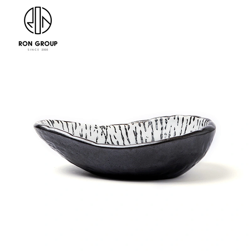 Modern Design Ceramic Fruit Serving Salad Pear Shaped Plates For Hotel