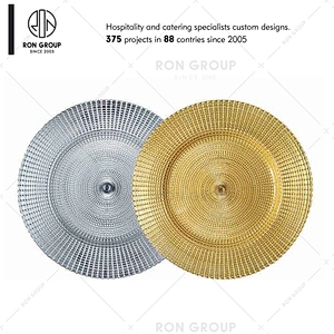 Charger plates Glass Wedding Plate Gold Silver for wedding events