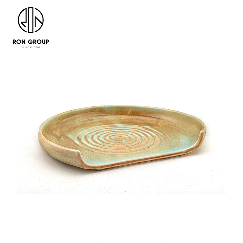 Wholesale Restaurant Irregular Dinnerware Half-Moon Ceramic Plates