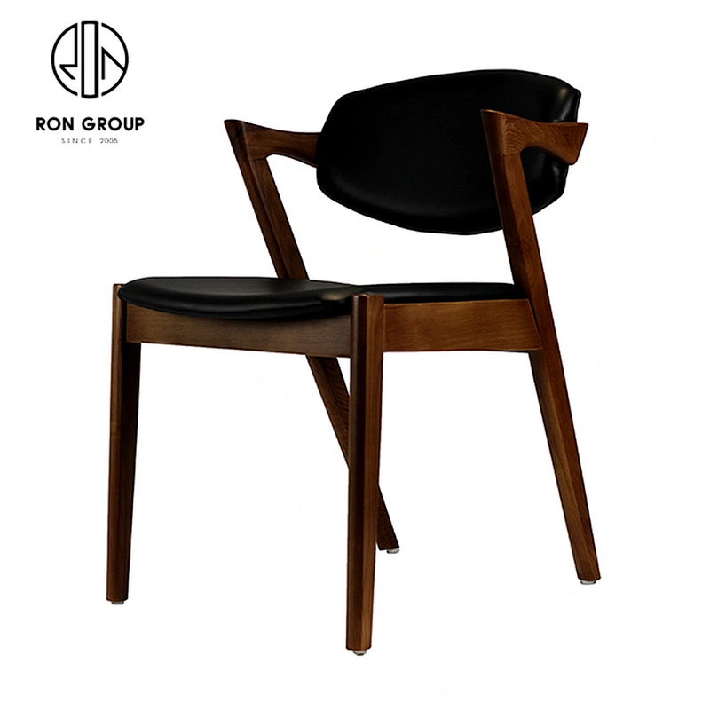 Low Back Antique Leisure Soft Seat Wooden Restaurant Dining Chairs