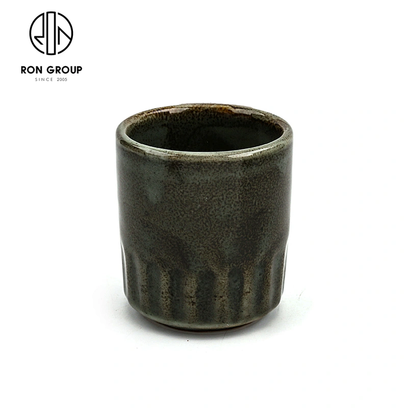 Custom Japanese Style Coffee Water Eco Friendly Matte Black Ceramic Tea Cups
