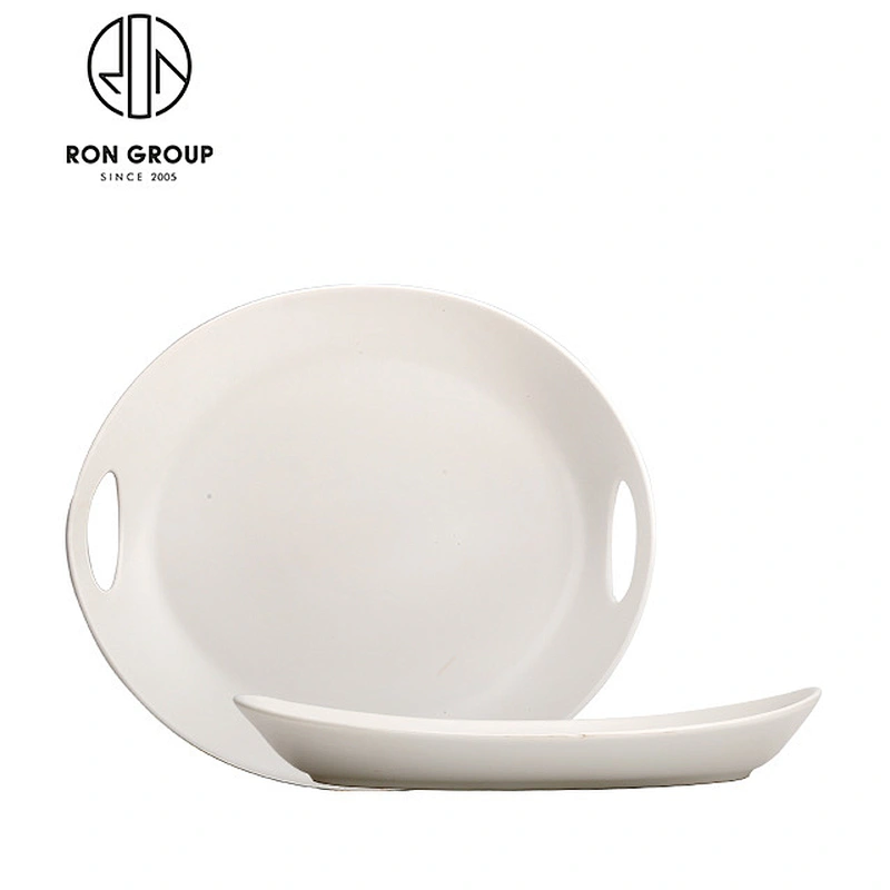 8 Inch Durable Tableware White Restaurant Ceramic Soup Bowl