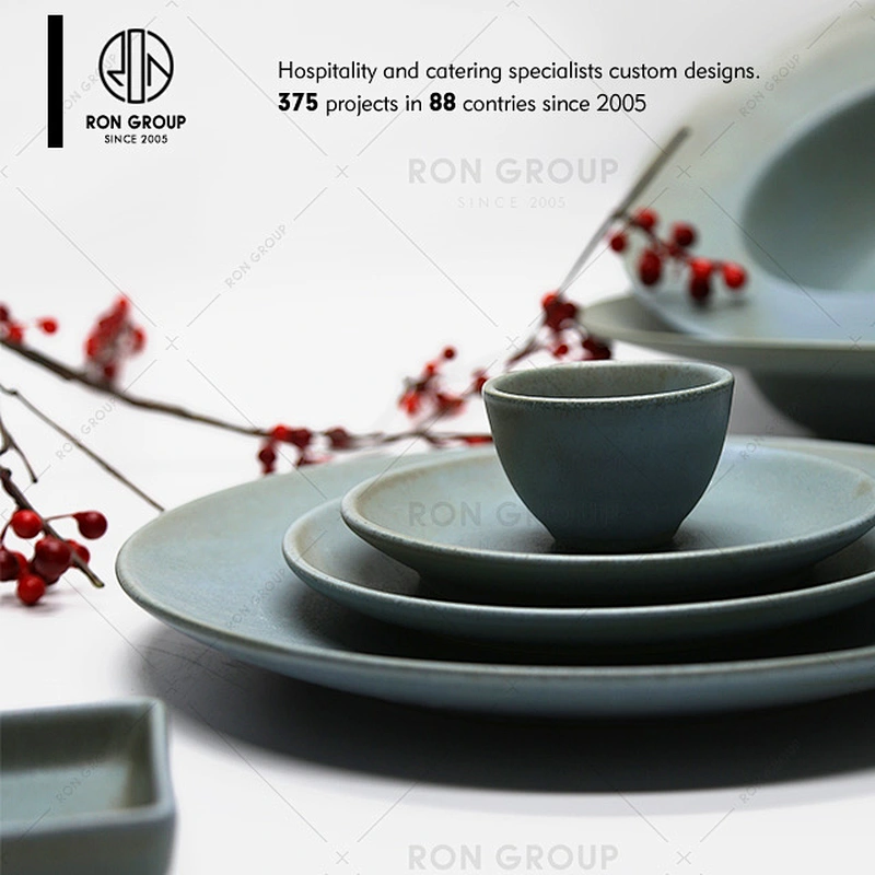 Hand made ancient bulk ceramic plates for hot sale