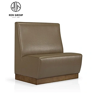 Wholesale Restaurant Coffee Shop Wooden Frame Leather Booth Sofa