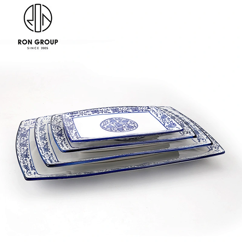Wholesale Restaurant Blue And White Porcelain Dinnerware