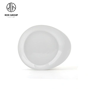 Restaurant Dinnerware Custom Oval Porcelain 6 Inch Snack Plate