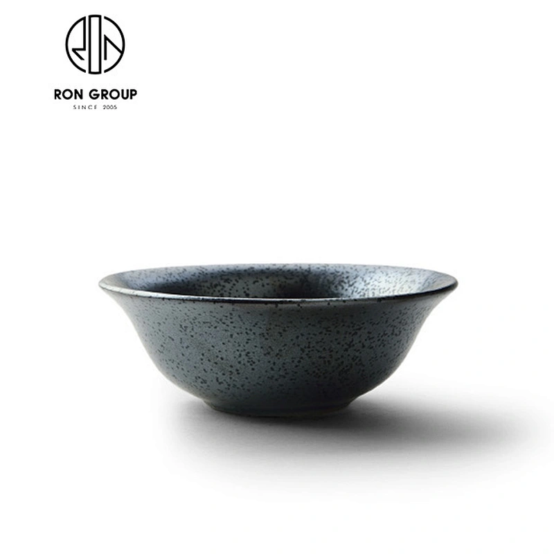 Wholesale Restaurant Matt Black Ceramic Noodle Bowl