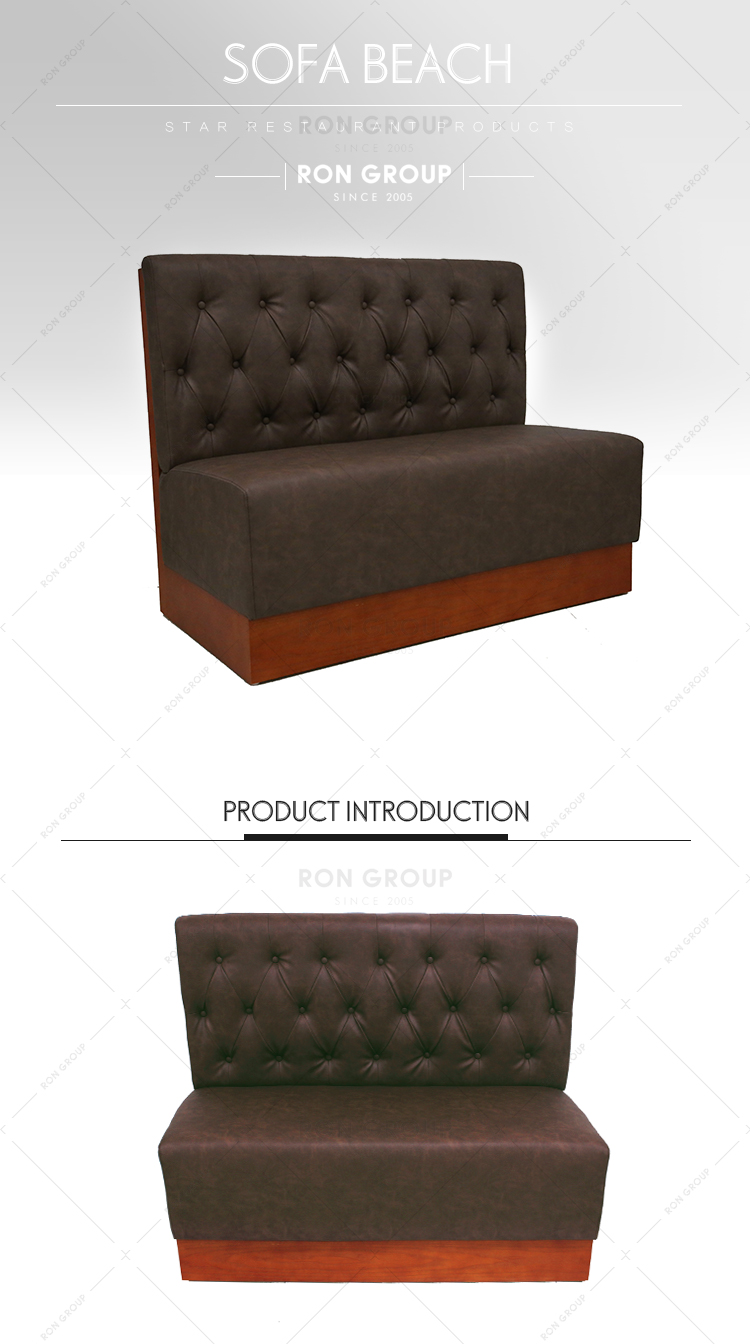 Custom cafe furniture single sided restaurant sofa booth seating