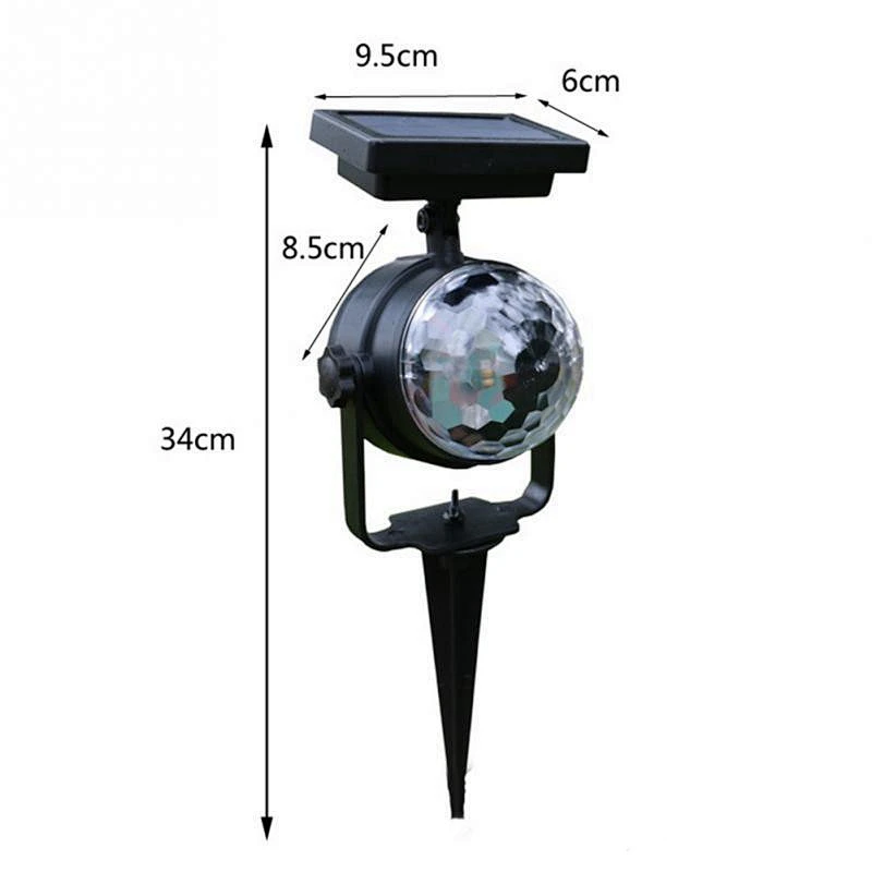 Solar Powered Ground Light Rotary Color Projector Light Outdoor
