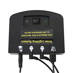 Solar powered bright white lights with USB Charging system
