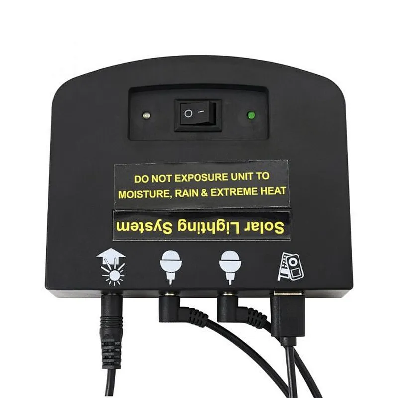 Solar powered bright white lights with USB Charging system
