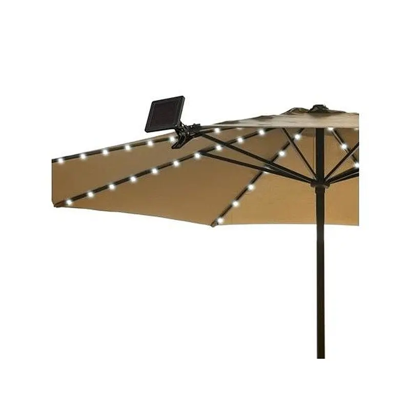 New 72 led solar garden parasol umbrella chain light 8 strut fairy string lights