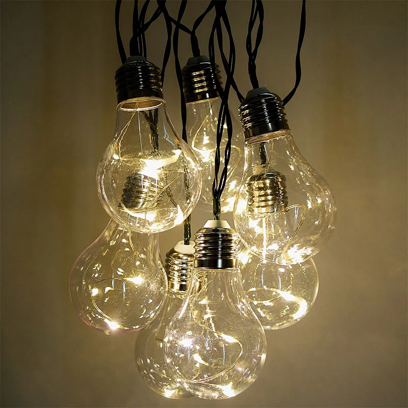 Christmas party decoration solar  lights led string lighting with warm white LEDs