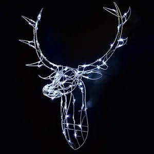 Stags head lights  indoor and outdoor use  deer wall lamp