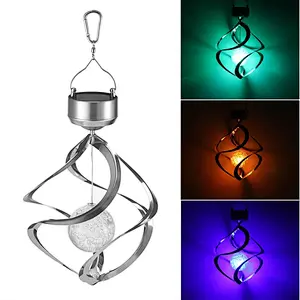 2019 good looking solar spiral colour changing light  decorative lights