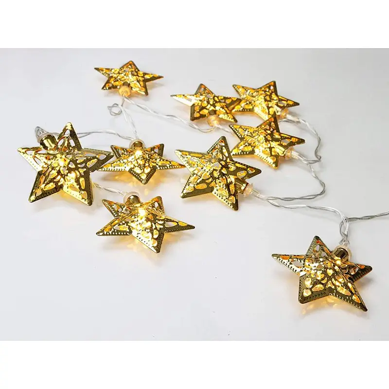 Hot Sale 10 LED Star decoration Christmas lights for coffee shop supermarket