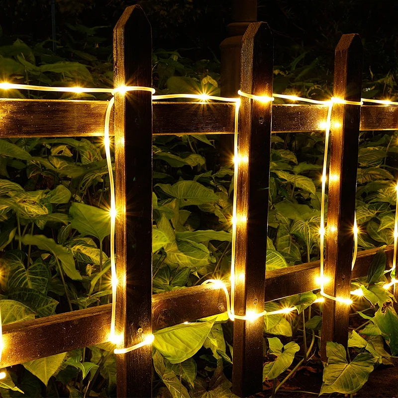 New product outdoor 5m solar rope light assorted colors for holiday