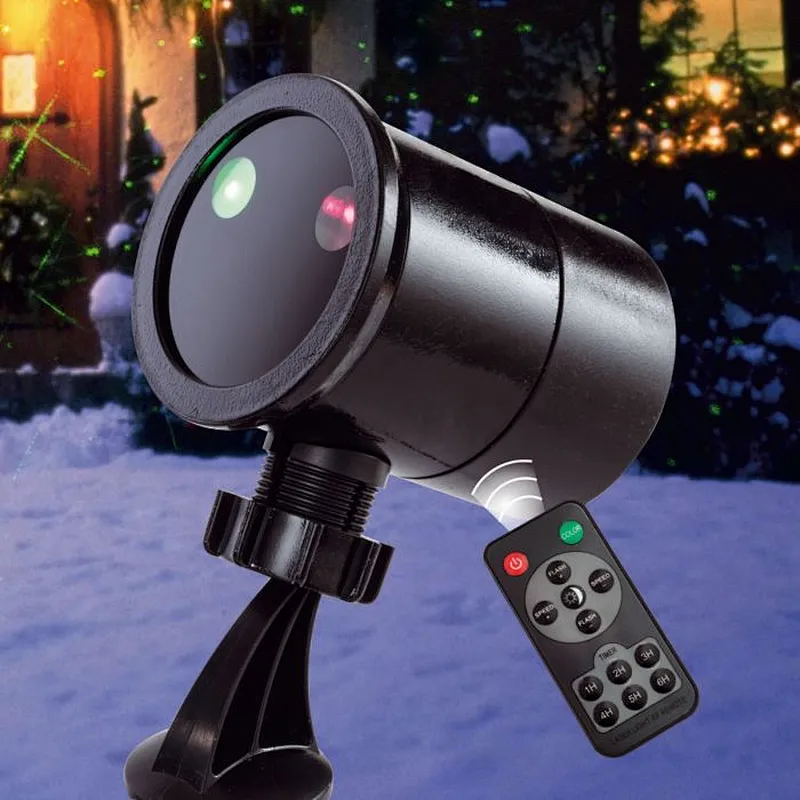 Full sky red &green shooting decoration christmas garden stakes laser light -12 patterns without remote control