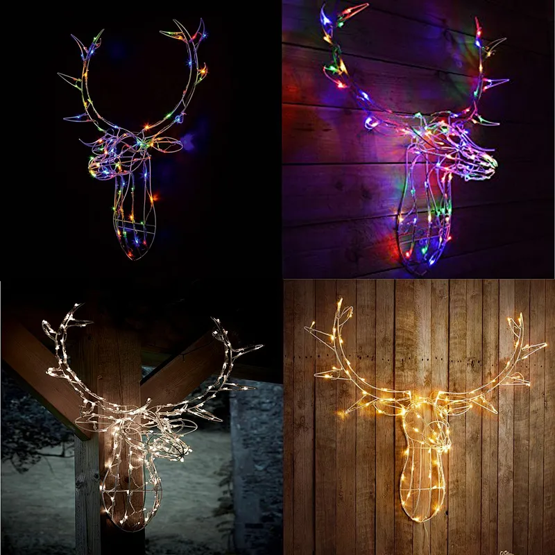 Stags head lights  indoor and outdoor use  deer wall lamp