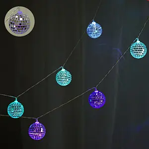 10LED Disco ball  B/O string lights  with LED multi color changing