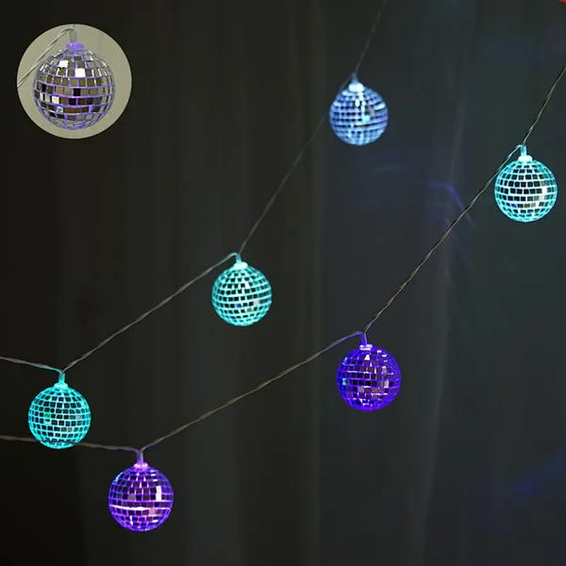 10LED Disco ball  B/O string lights  with LED multi color changing