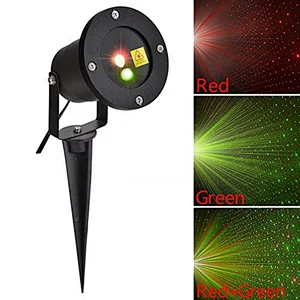 Full sky green stars shooting decoration christmas garden stakes laser light -Metal crust