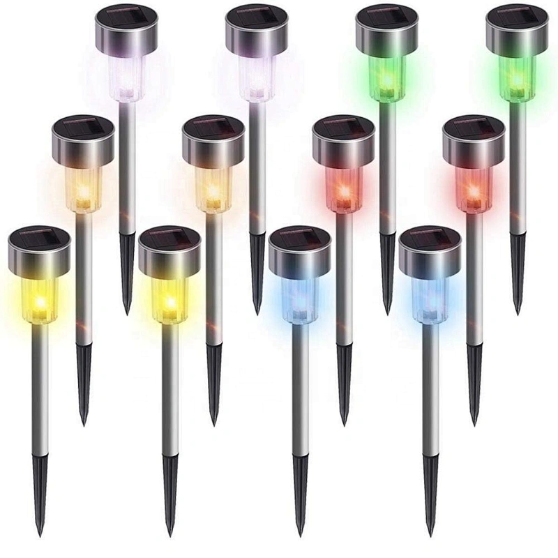 HOT mini Solar stainless steel  light     outdoor solar garden lights